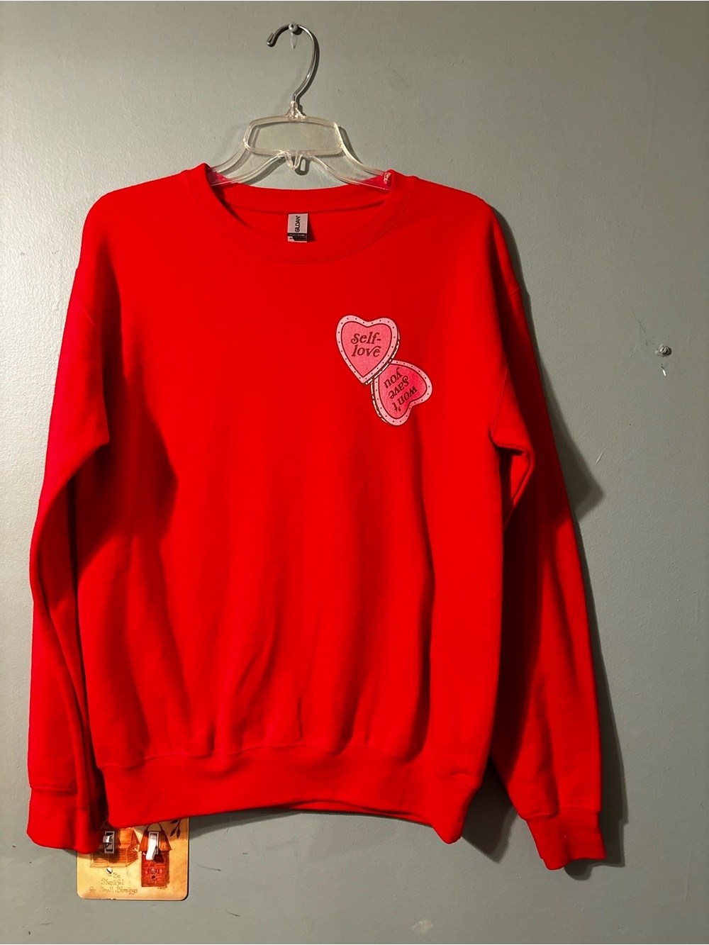 Witty Christian Red Sweatshirt w/ Valentine Theme